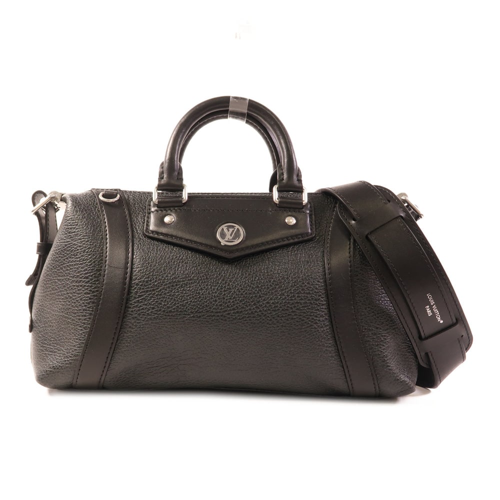 LV Biker PM 2WAY Bag: Louis Vuitton Biker PM 2WAY bag in black lambskin and calfskin leather.