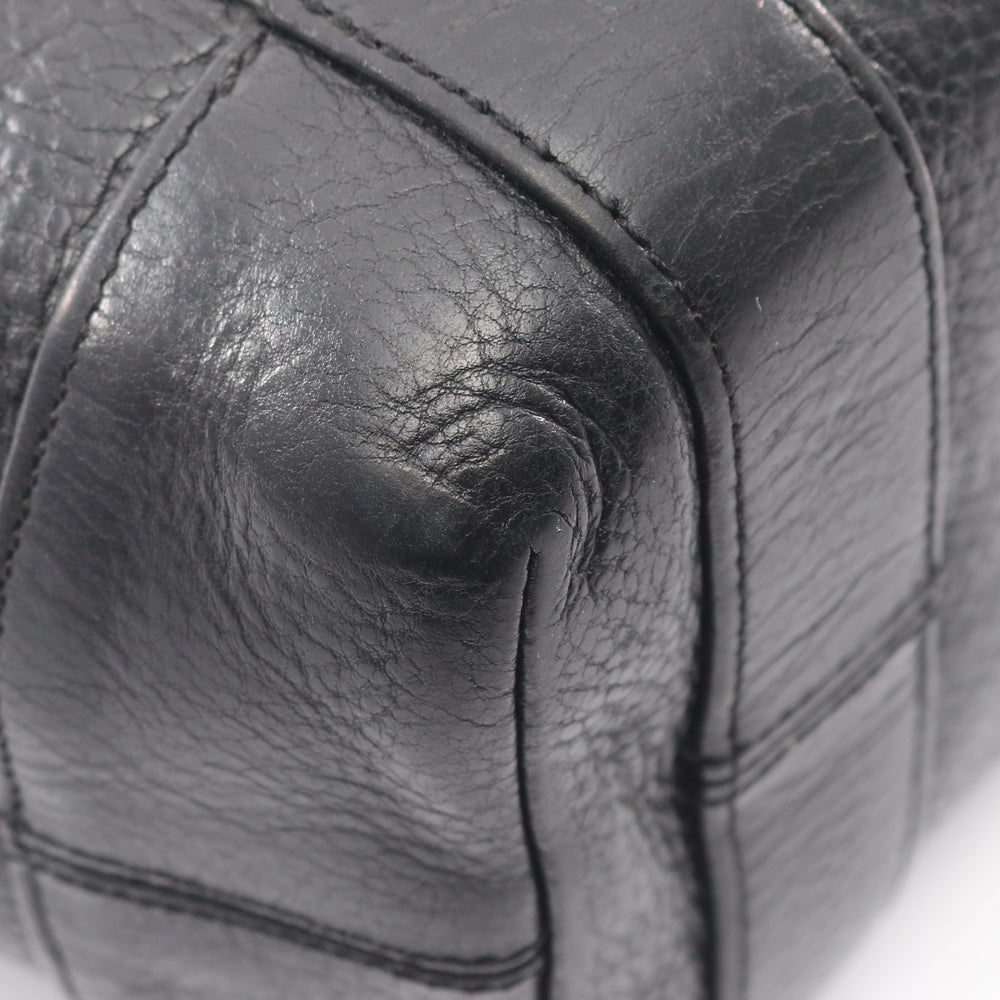 Handbag Leather Black - 5