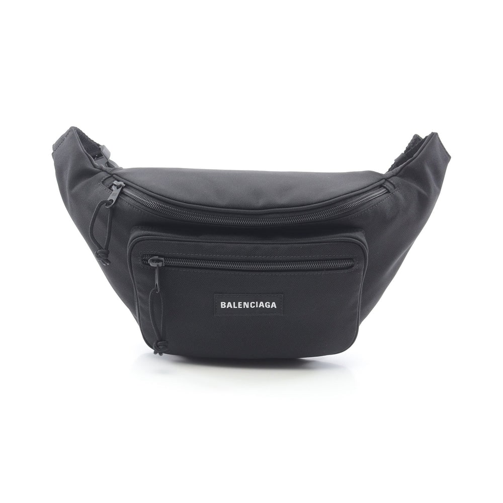 Balenciaga Explorer Body Bag Black: Black and white canvas body bag. Model 4823892JMF71000. 37 x 18 x 4 cm.
