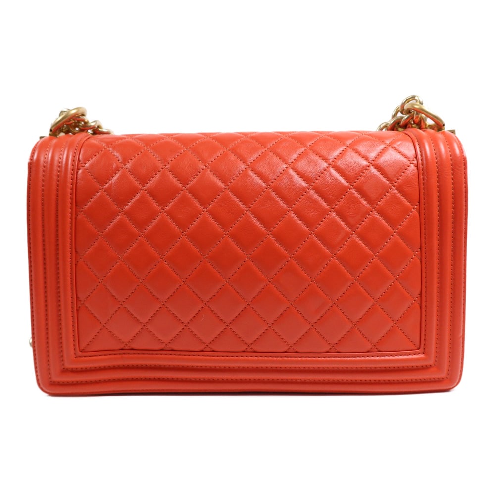 Chanel Boy 28 Chain Orange - 2