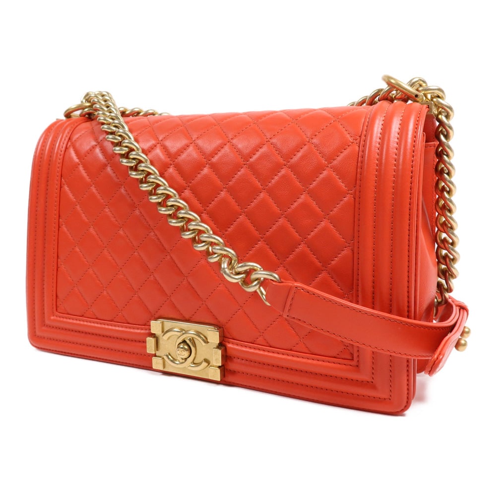 Chanel Boy 28 Chain Orange - 3