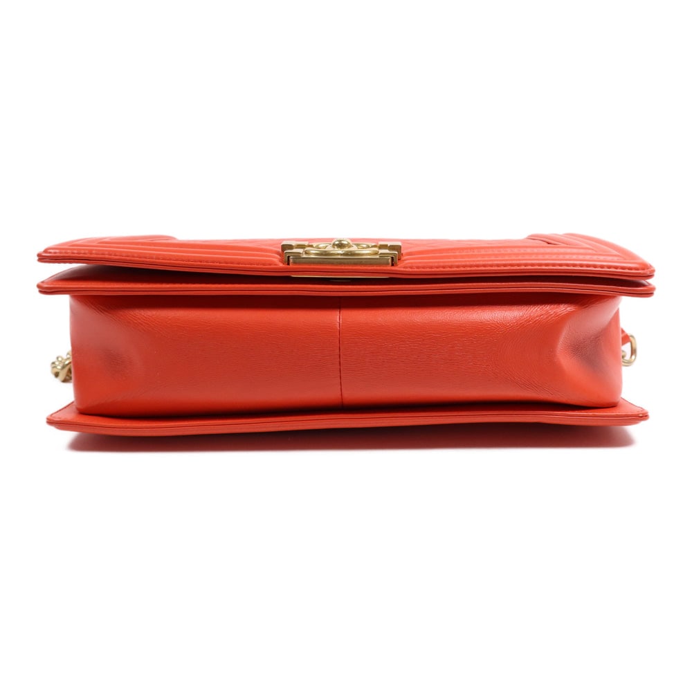 Chanel Boy 28 Chain Orange - 4