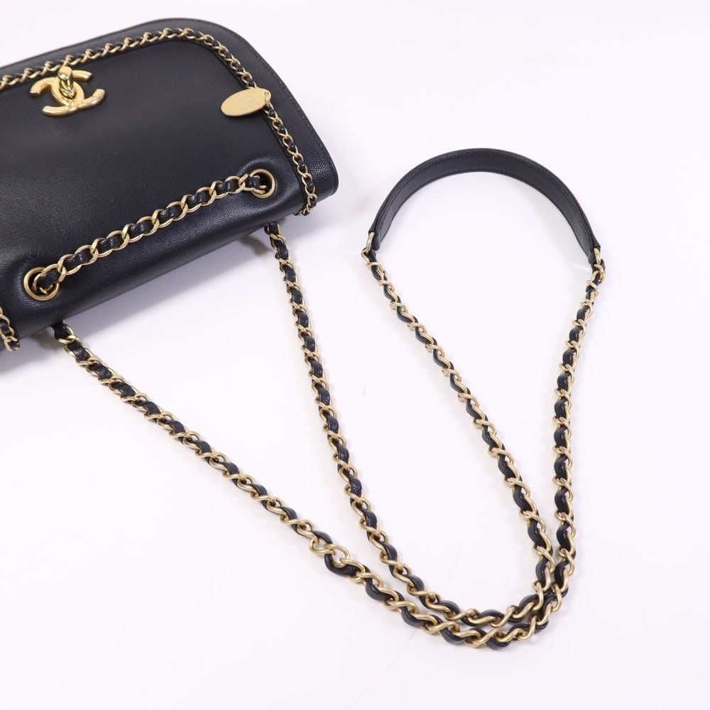 Chanel Chain Shoulder Bag Black - 16