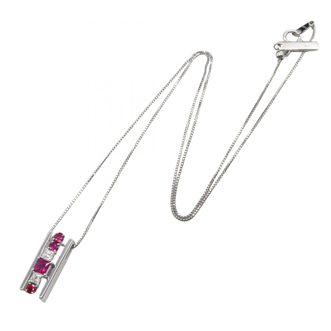 Tasaki Ruby Diamond Necklace WG - 2