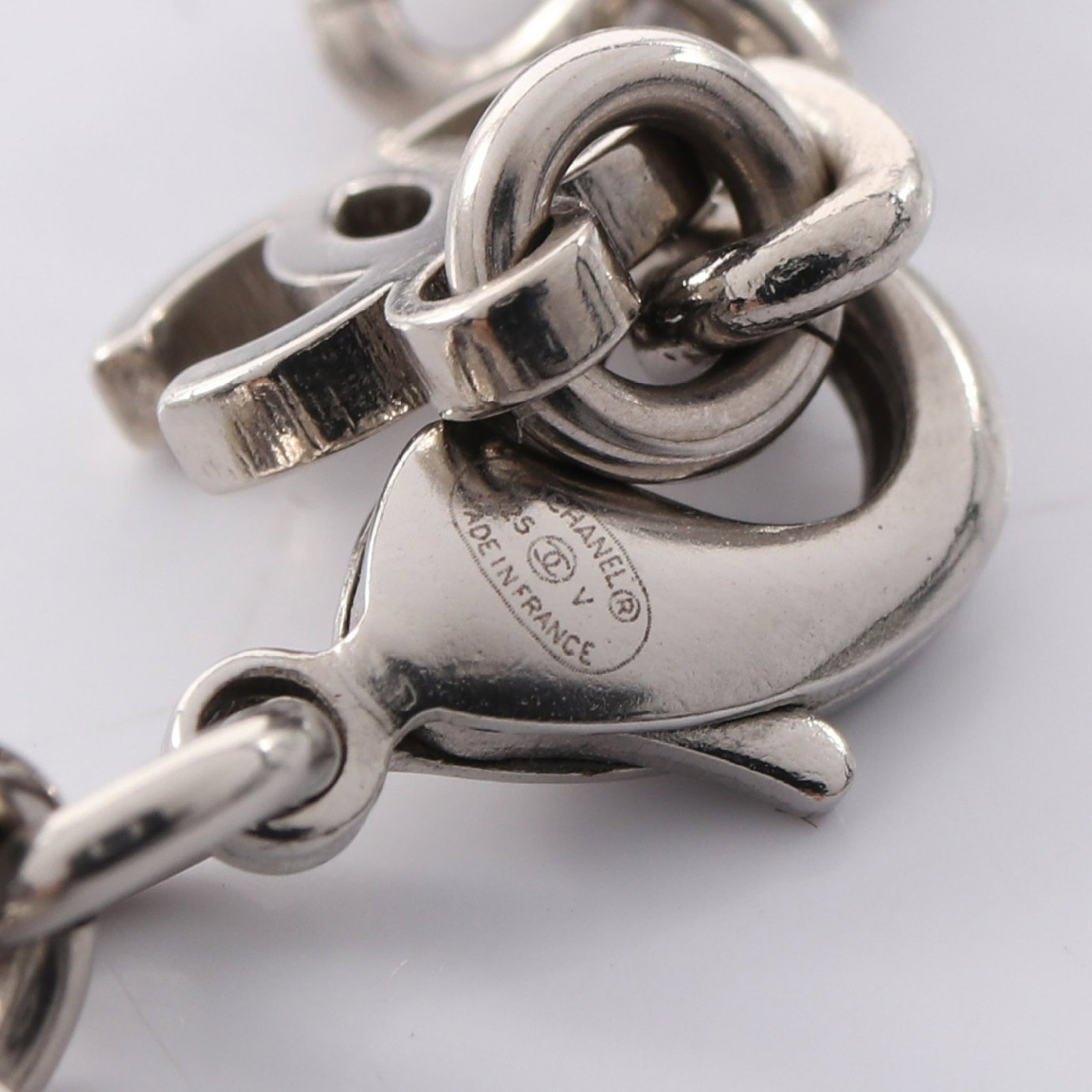 Chanel Coco Mark Silver Necklace - 5