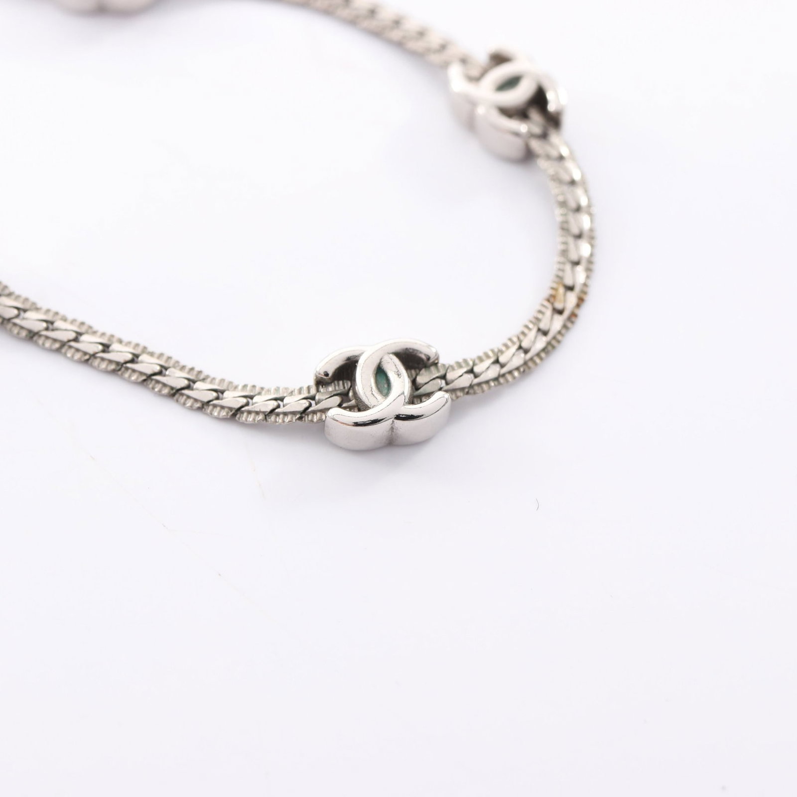 Chanel Coco Mark Silver Necklace - 8