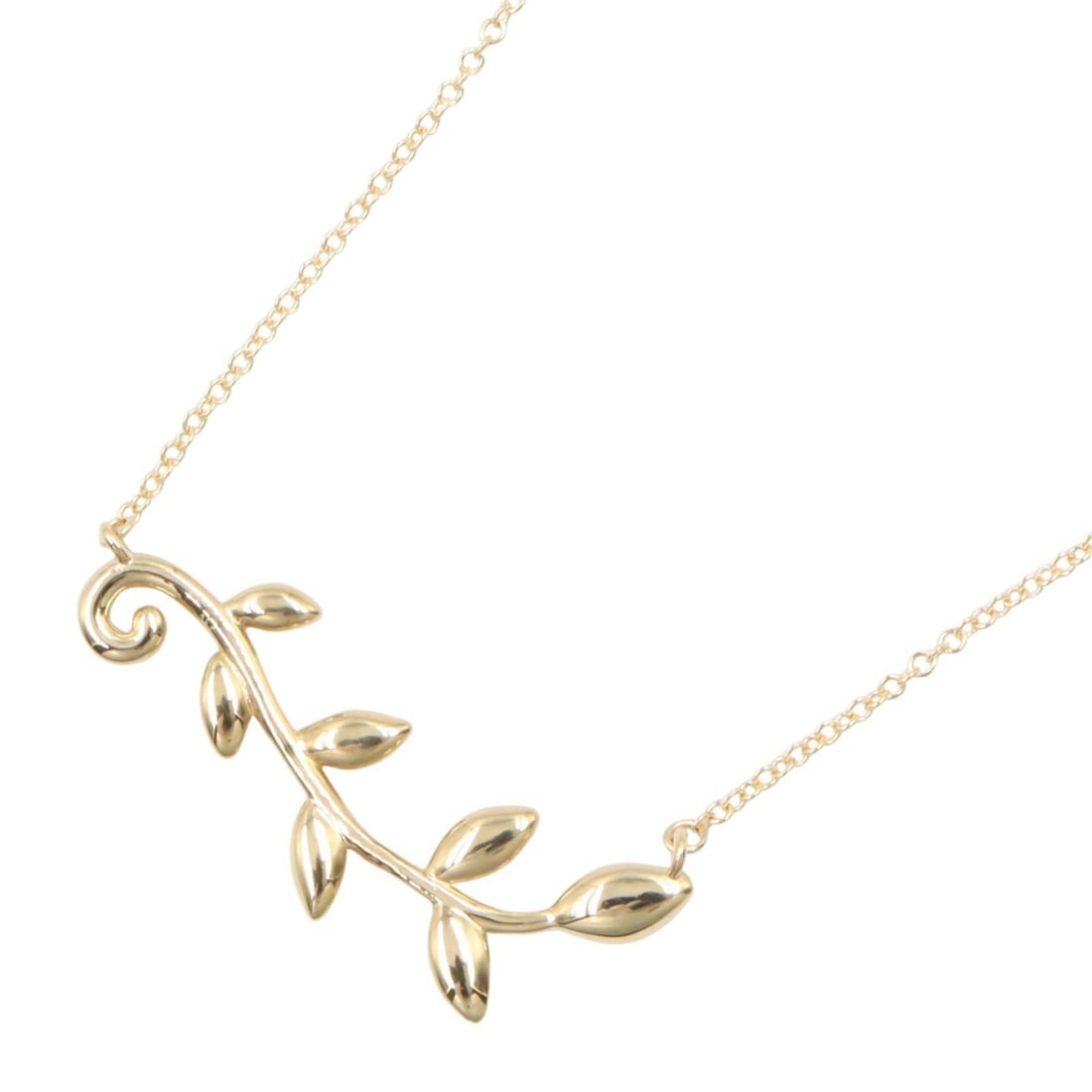 Tiffany Olive Leaf Vine Necklace: Olive Leaf Vine necklace in K18 yellow gold.