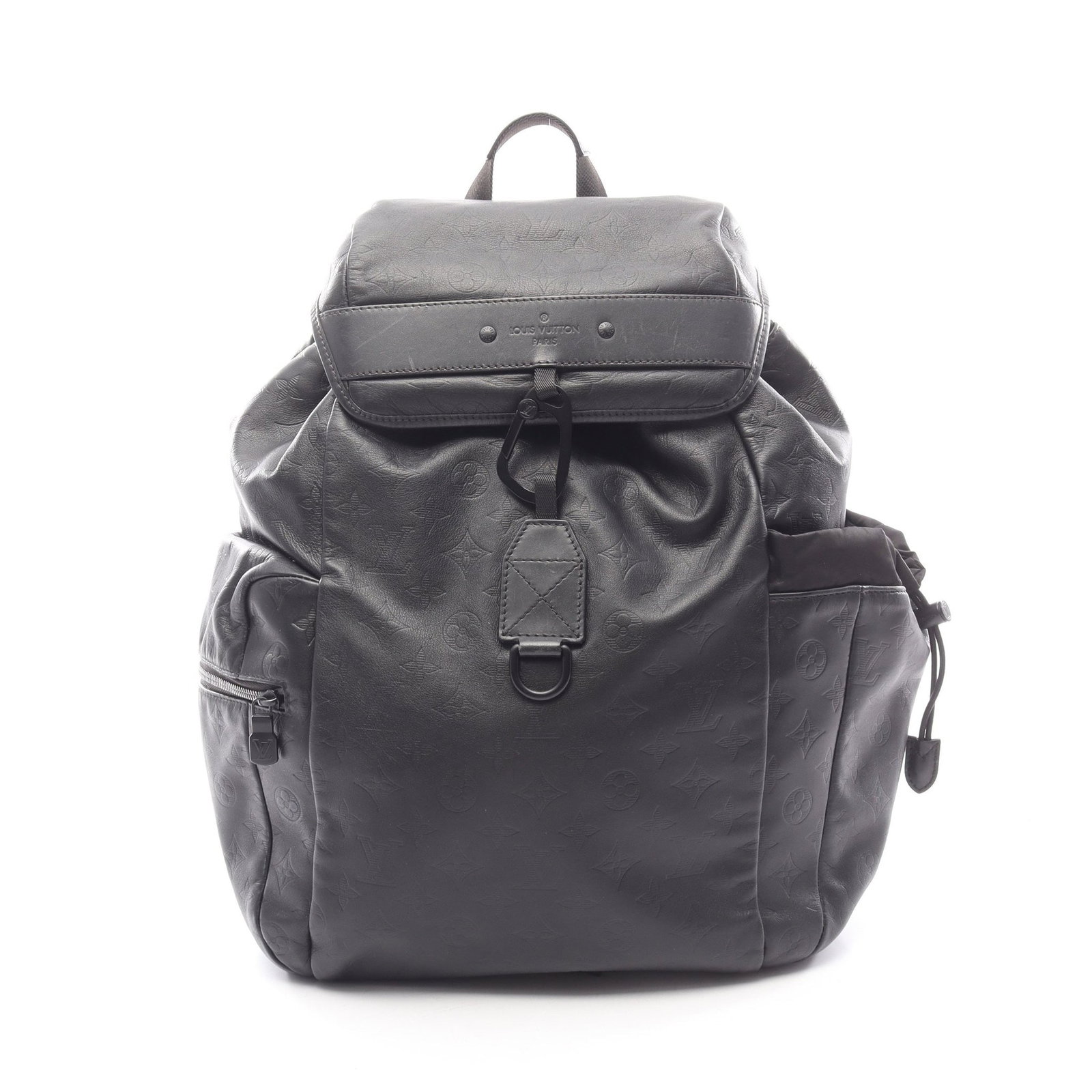Louis Vuitton Discovery Backpack: Black leather backpack.