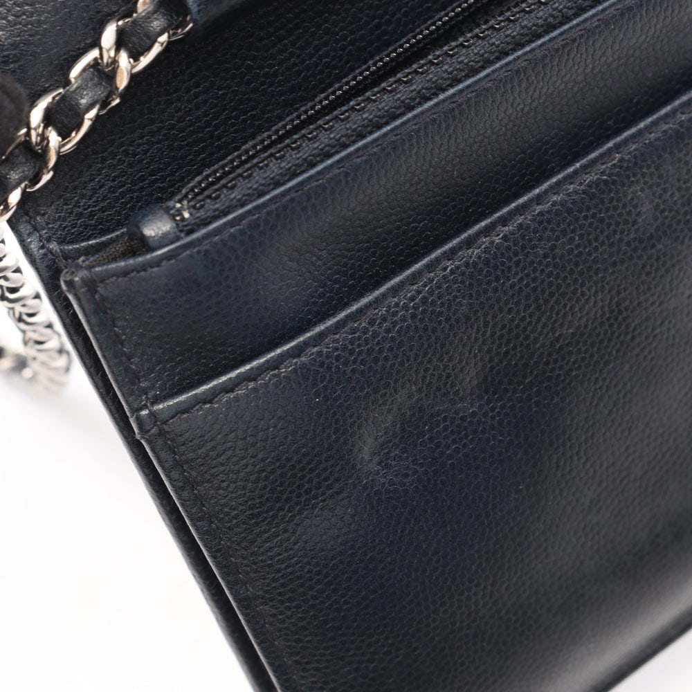 Chanel Chain Wallet Navy - 8