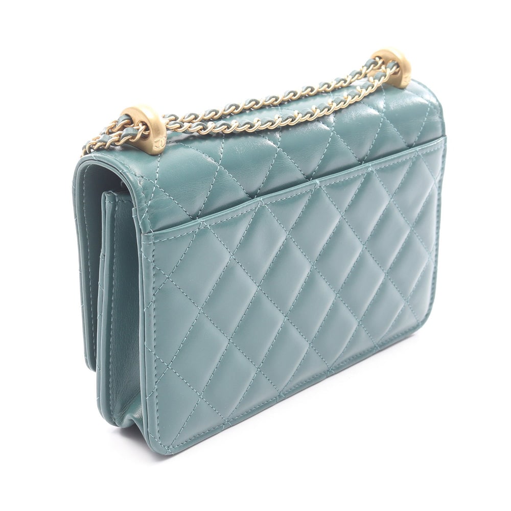 Chanel Chain Wallet Green - 2
