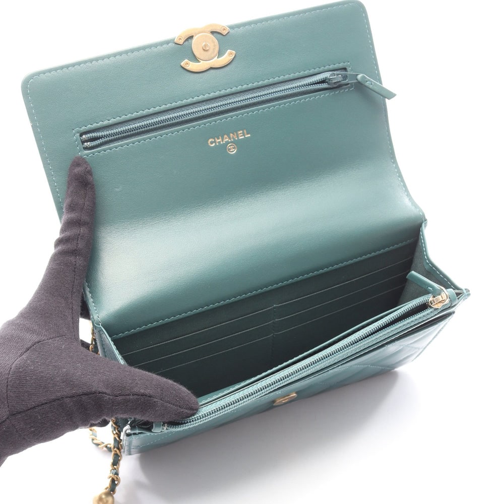 Chanel Chain Wallet Green - 3