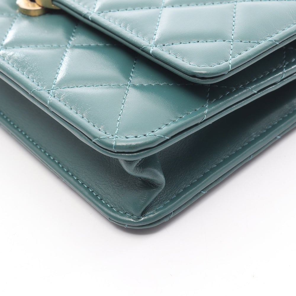 Chanel Chain Wallet Green - 7