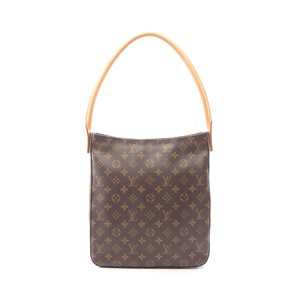 Louis Vuitton Looping GM Monogram: Looping GM shoulder bag in brown Monogram canvas. Size 28.5 x 31 x 11 cm.