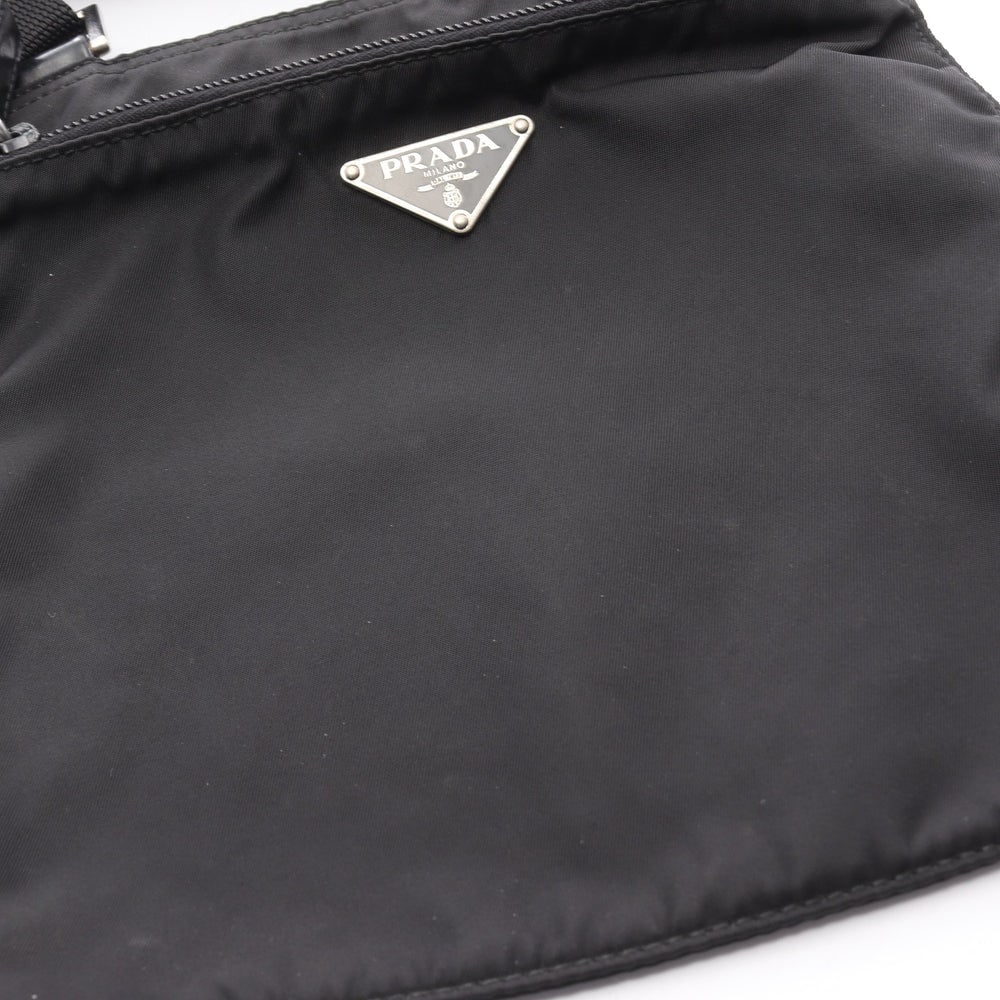 Prada Nylon Leather Shoulder Black - 9