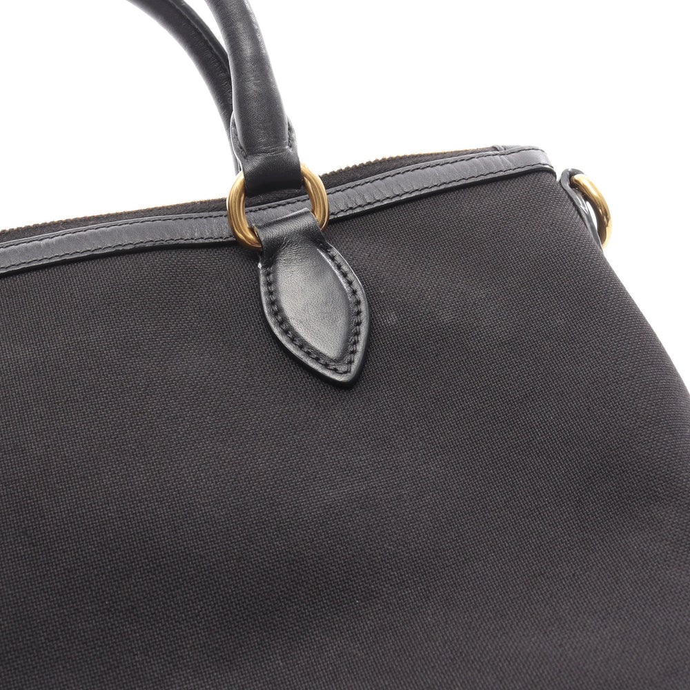 Prada Canvas Handbag Black - 12
