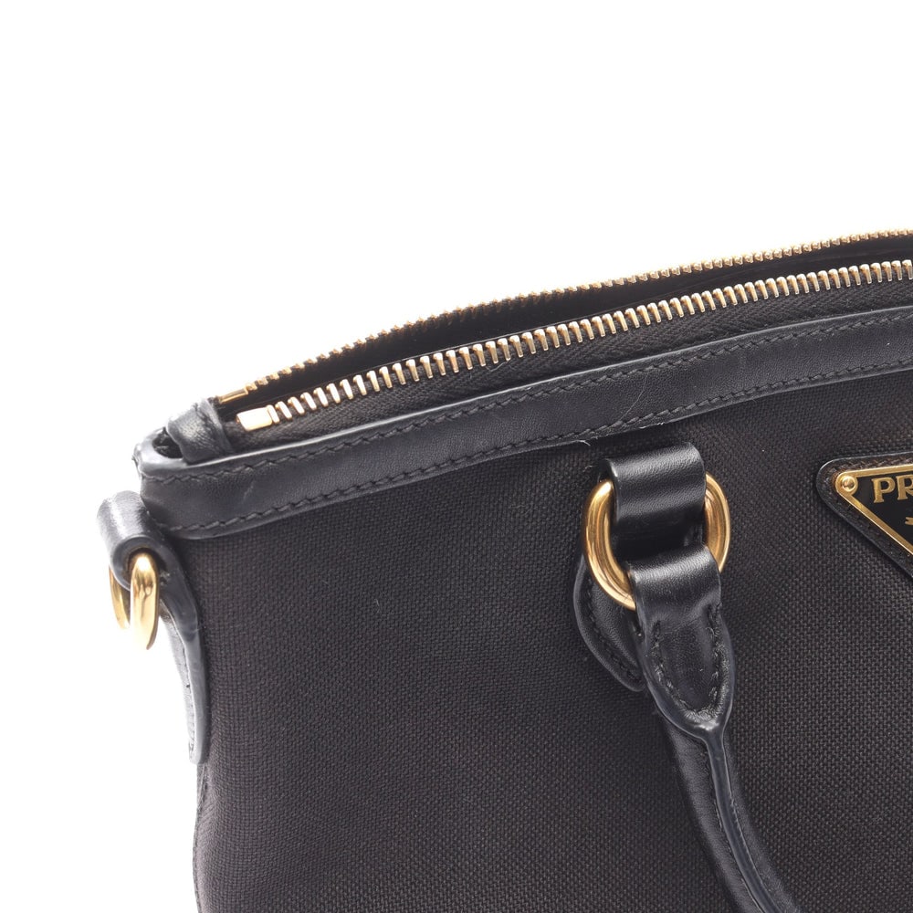 Prada Canvas Handbag Black - 5