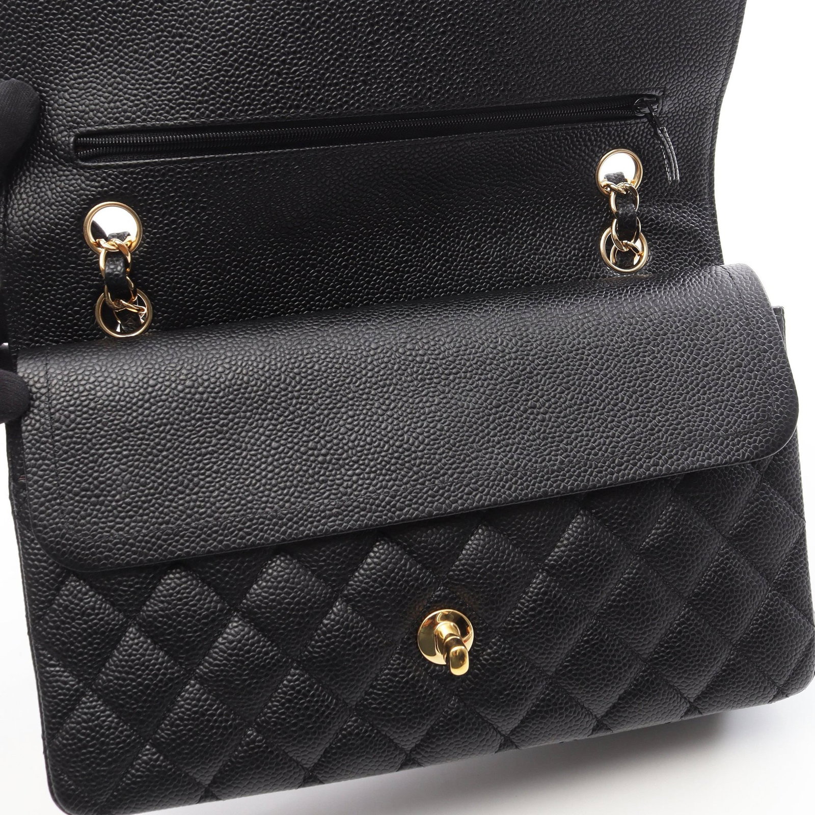 Chanel Double Flap Black Caviar - 8