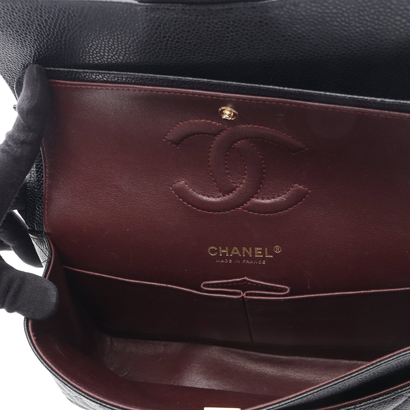 Chanel Double Flap Black Caviar - 11