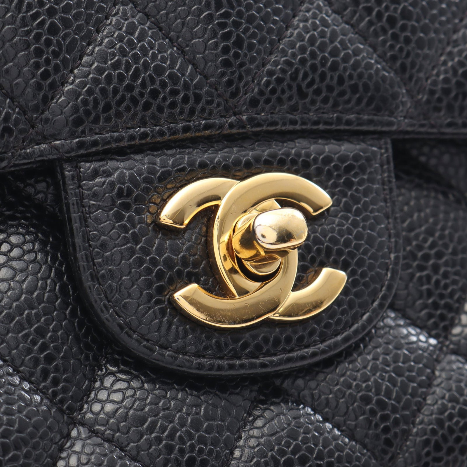 Chanel Double Flap Black Caviar - 12