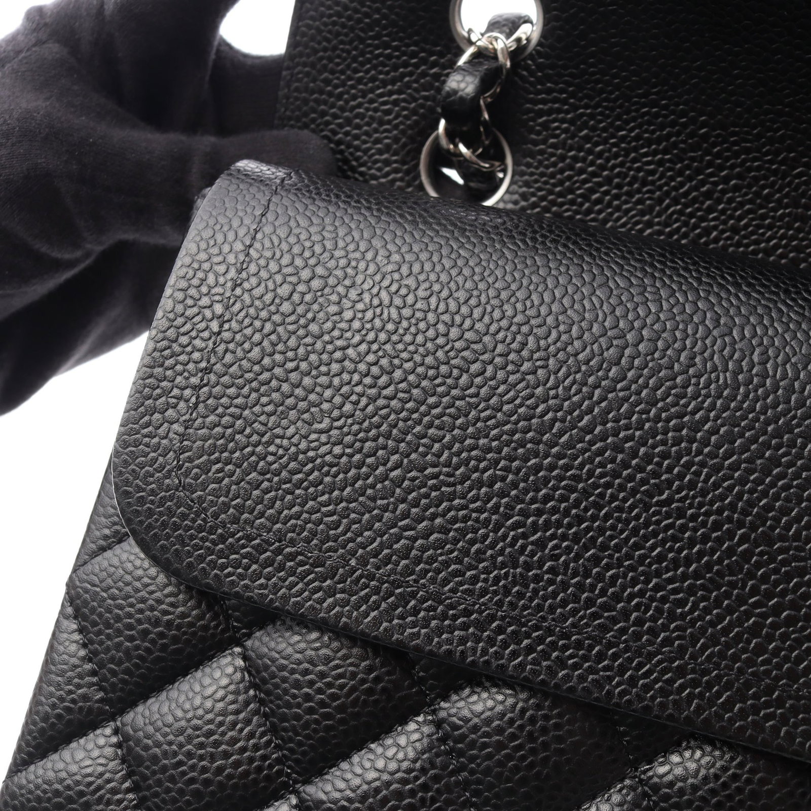 Chanel Double Flap Black Caviar - 11