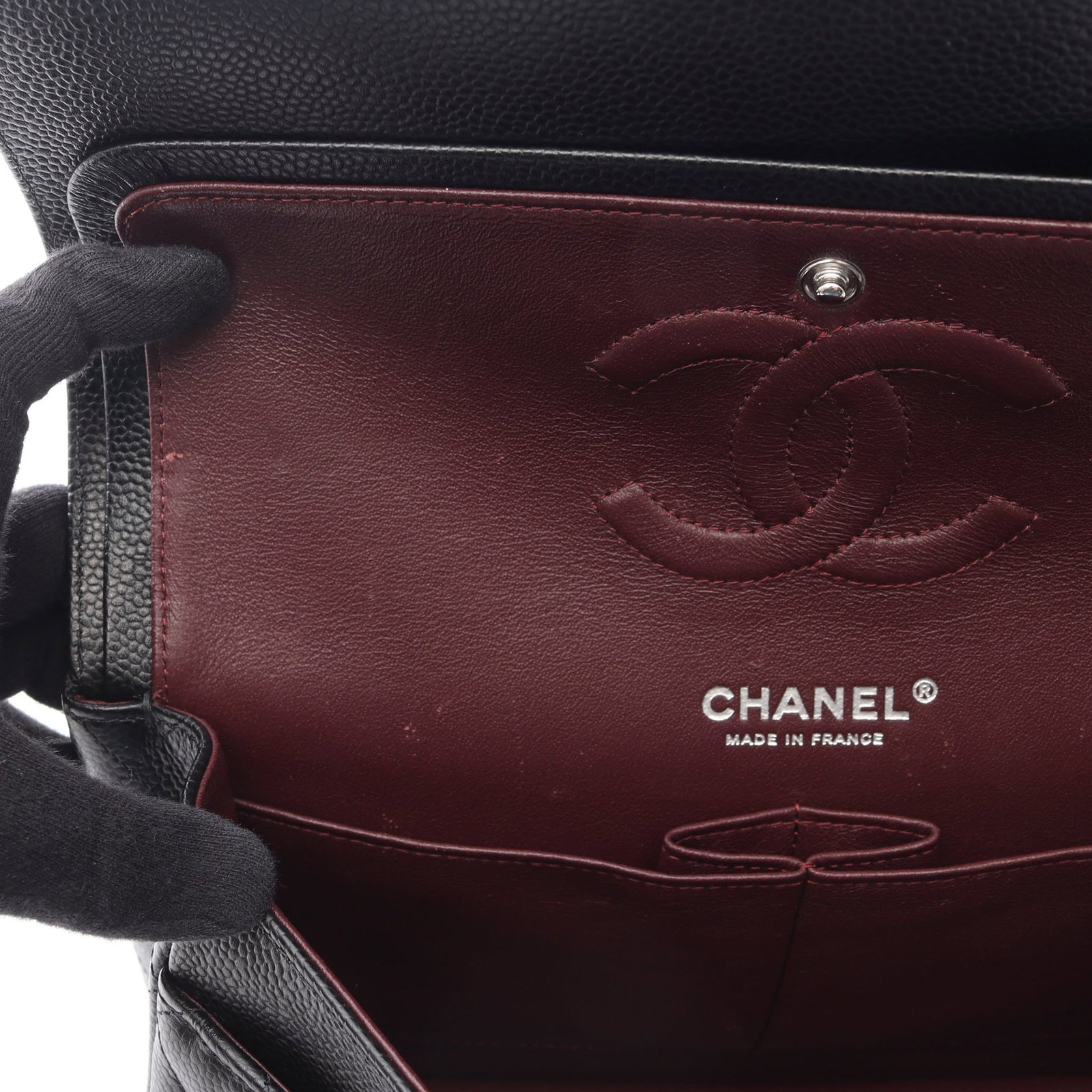 Chanel Double Flap Black Caviar - 6