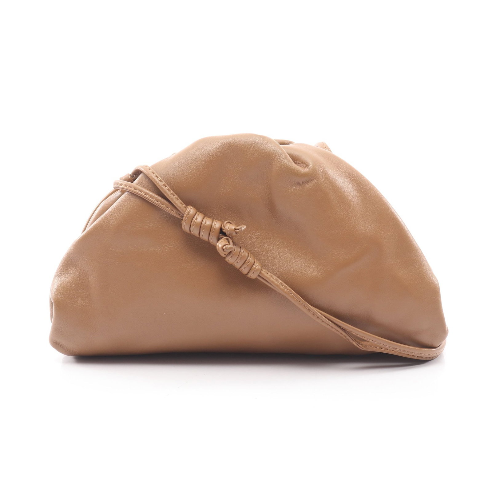 Bottega Mini The Pouch Brown: Mini The Pouch shoulder bag in brown leather. Size 22 x 12.5 x 6 cm.