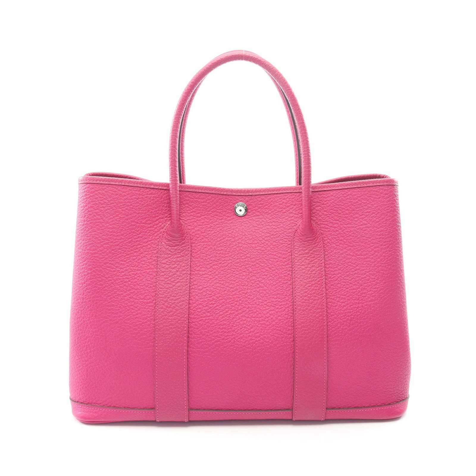 Hermes Garden Party PM Rose Purple: Pink purple country leather tote bag.