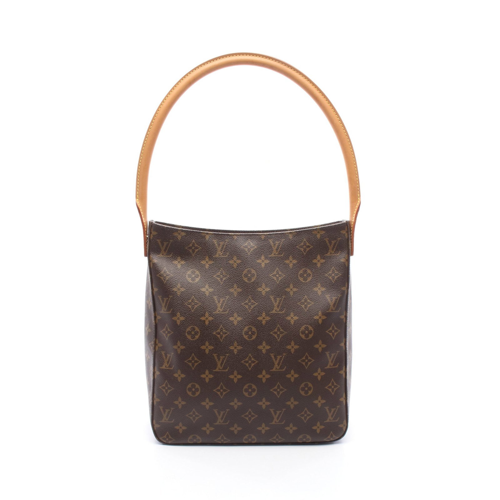 Louis Vuitton Looping GM Monogram: Looping GM shoulder bag in brown Monogram canvas. Size 28.5 x 31 x 11 cm.