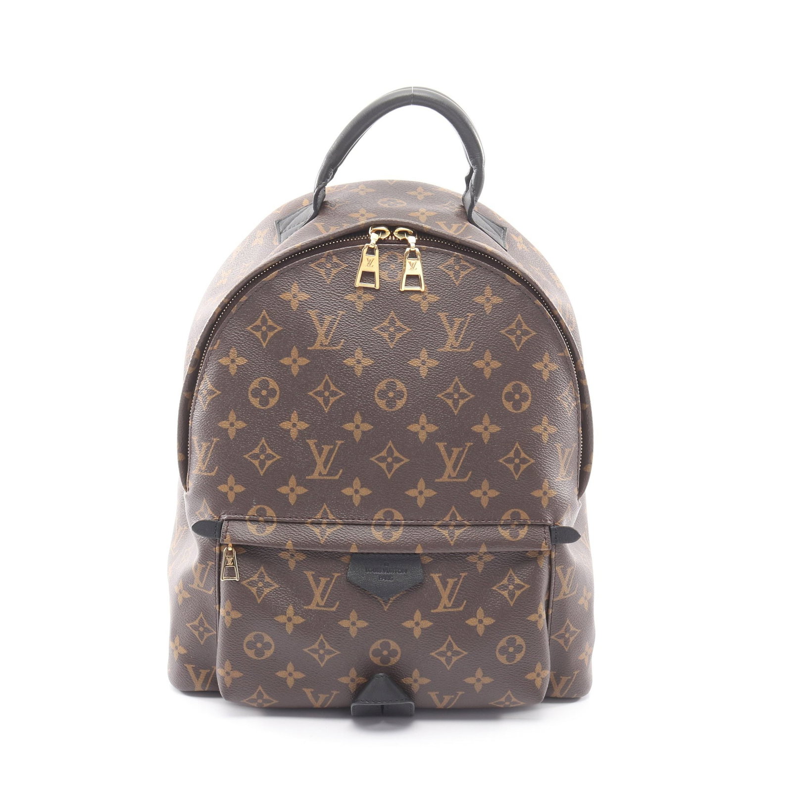 Louis Vuitton Palm Springs MM: Brown monogram PVC leather backpack.