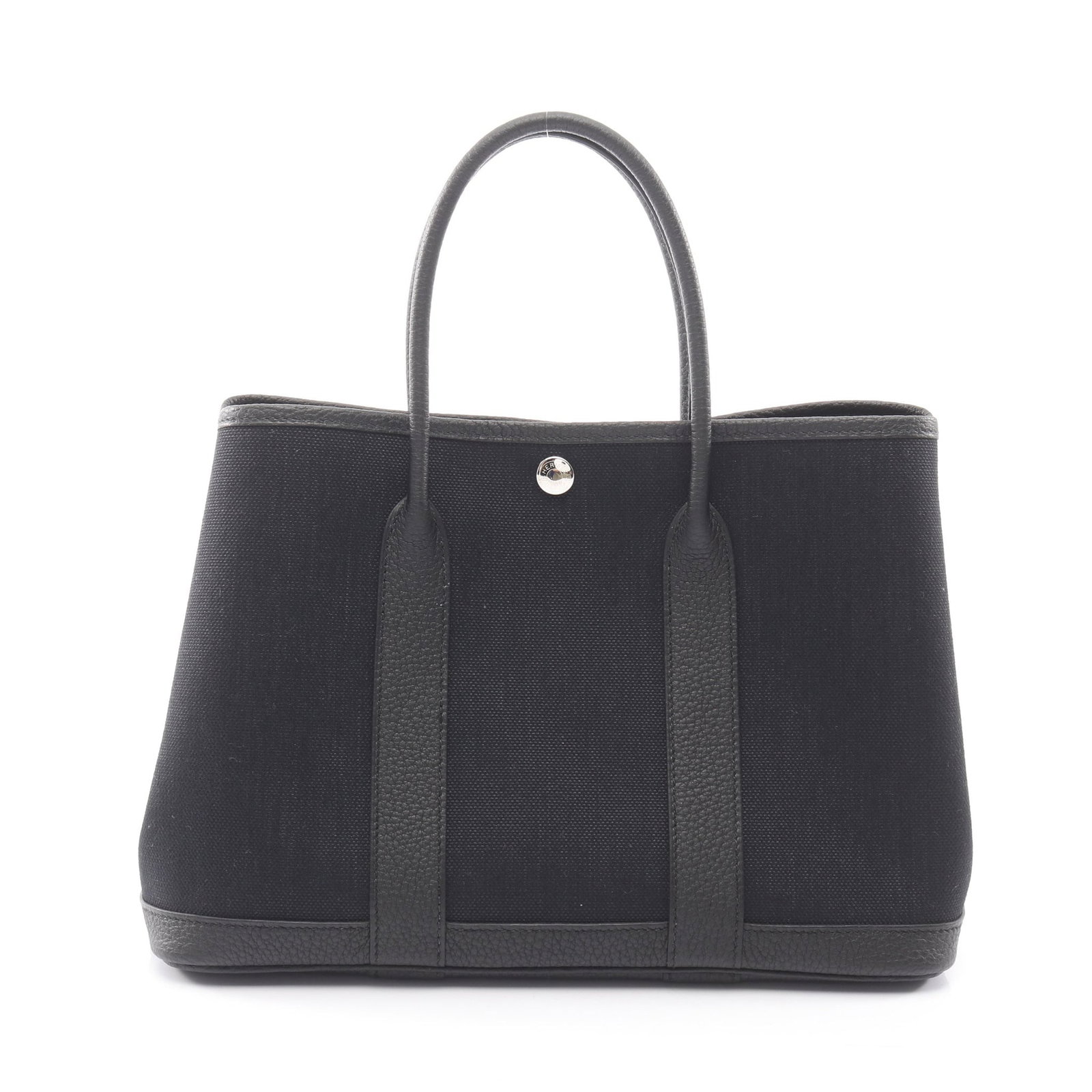 Hermes Garden Party TPM Black: Black toile military and Negonda tote bag.