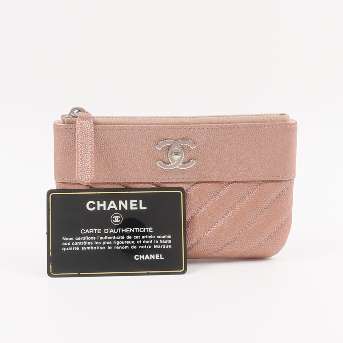 Chanel Zip Mini Pouch Dusty Pink - 12