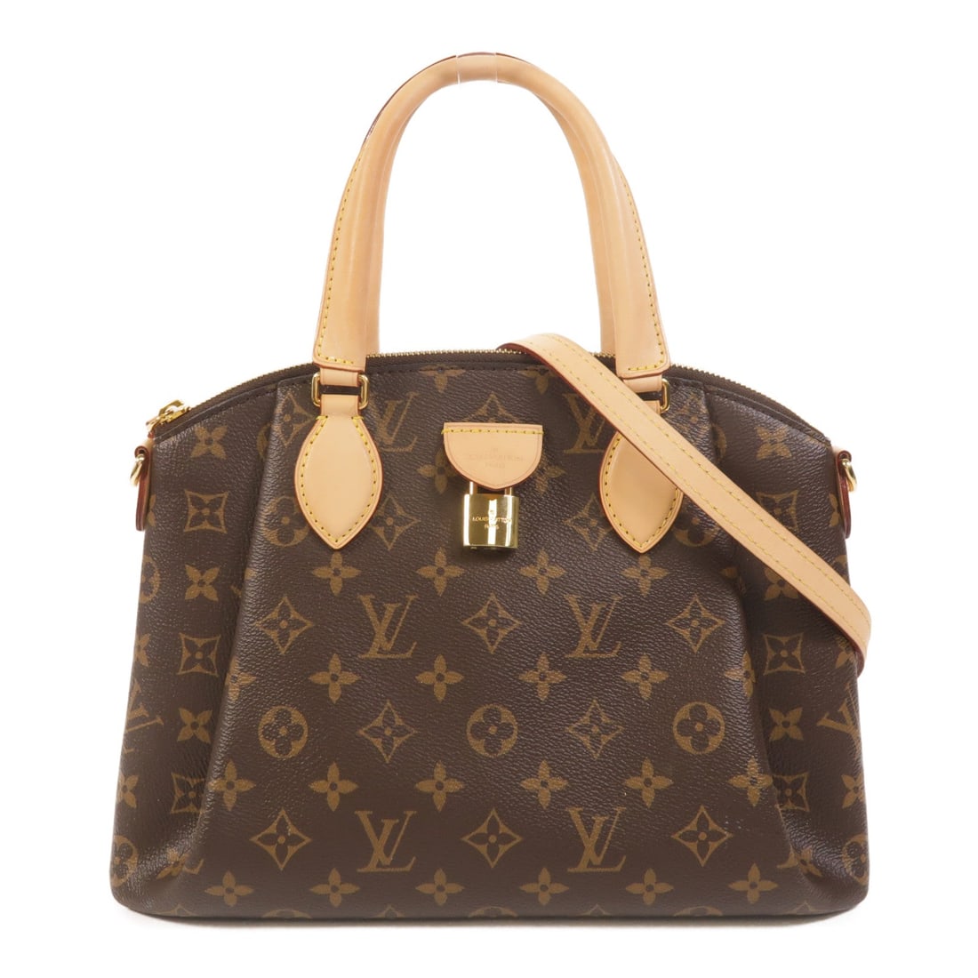 Louis Vuitton Rivoli PM 2 Way Bag: Brown monogram coated canvas 2 way shoulder bag.