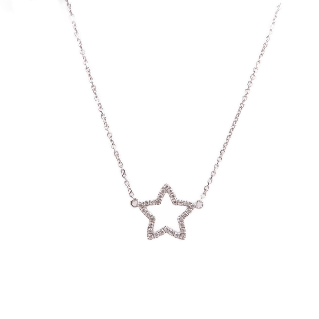 Diamond Necklace 18K White Gold: Diamond necklace in 18K white gold.