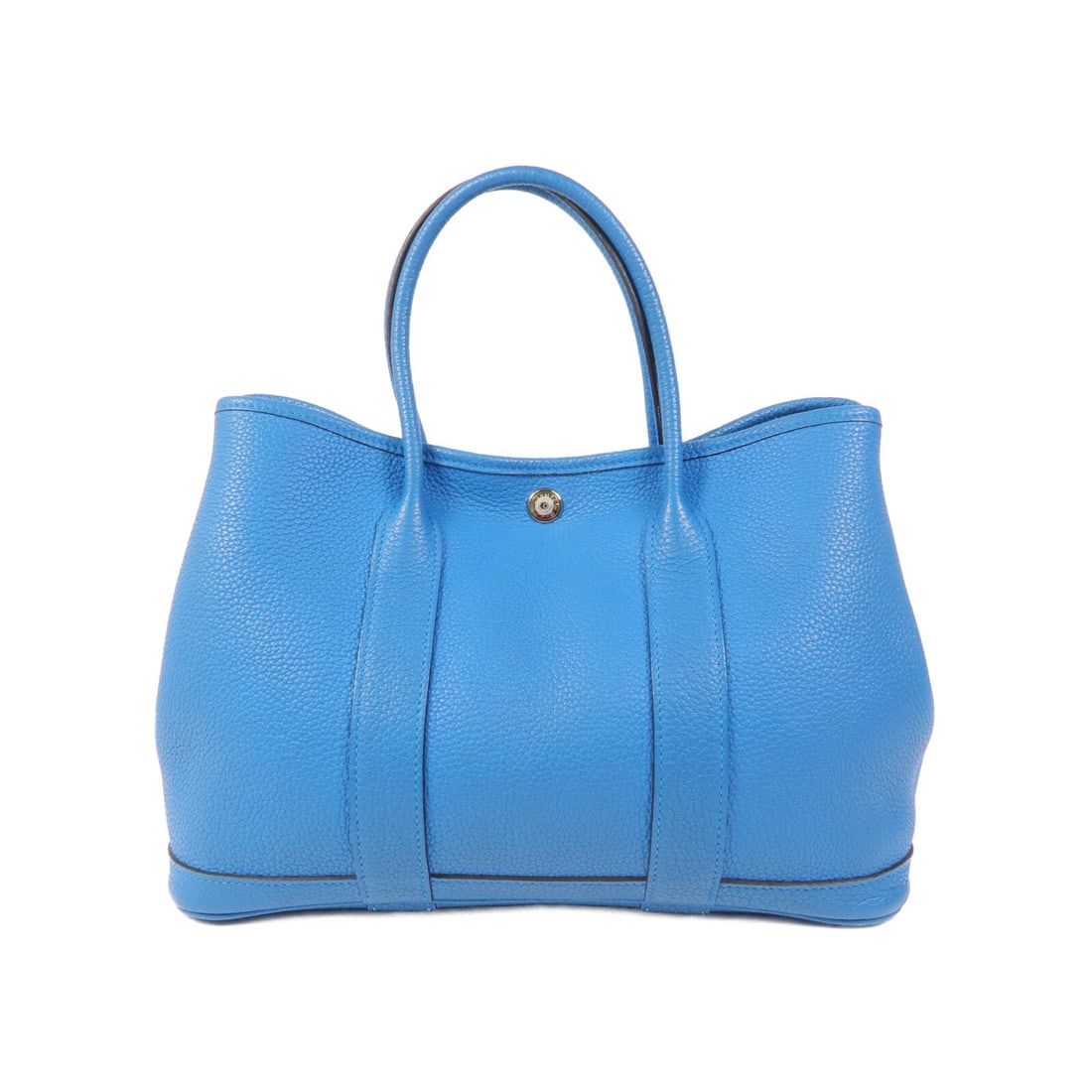 Hermes Garden Party TPM Turquoise: Turquoise Clemence leather tote bag.
