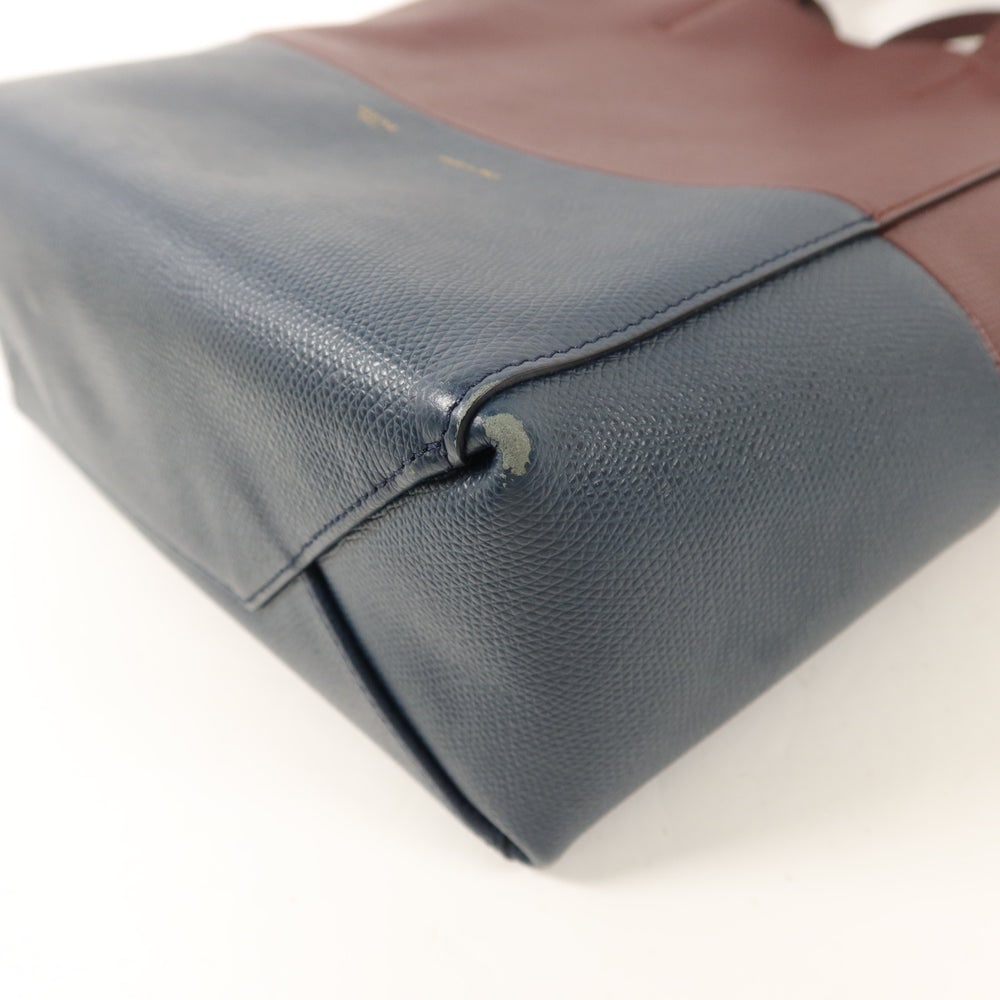 Celine Small Vertical Cabas Brown Navy - 11