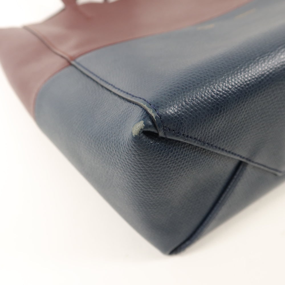 Celine Small Vertical Cabas Brown Navy - 12