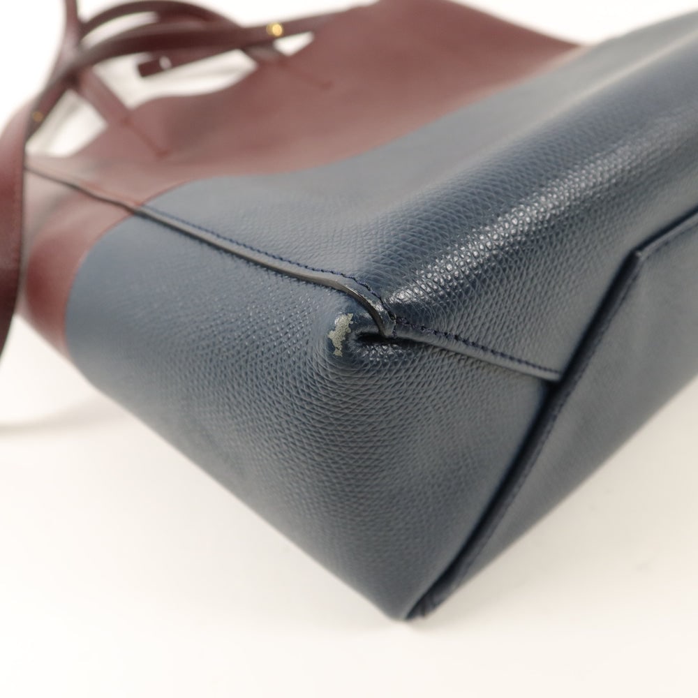 Celine Small Vertical Cabas Brown Navy - 14