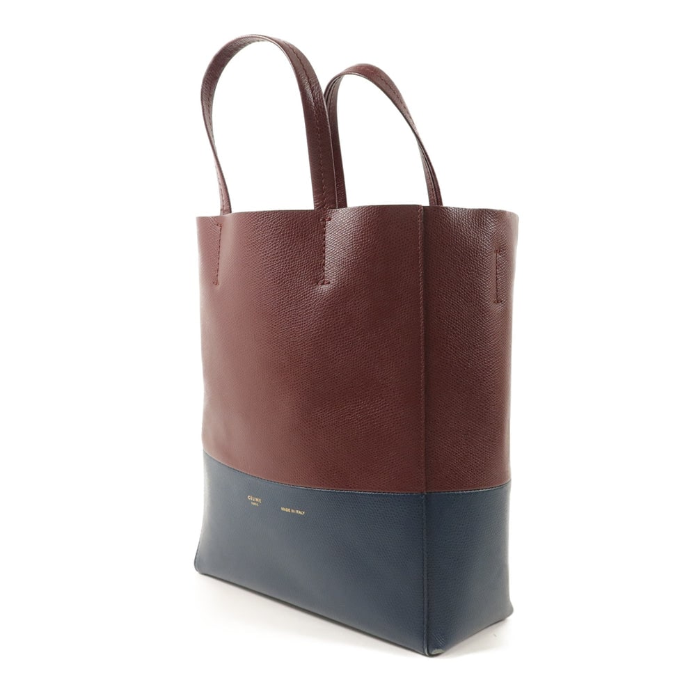 Celine Small Vertical Cabas Brown Navy - 3