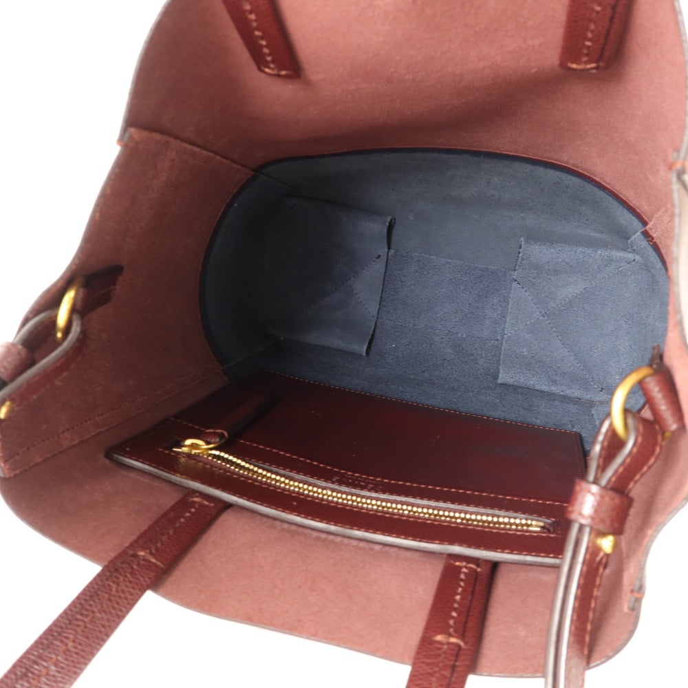 Celine Small Vertical Cabas Brown Navy - 5