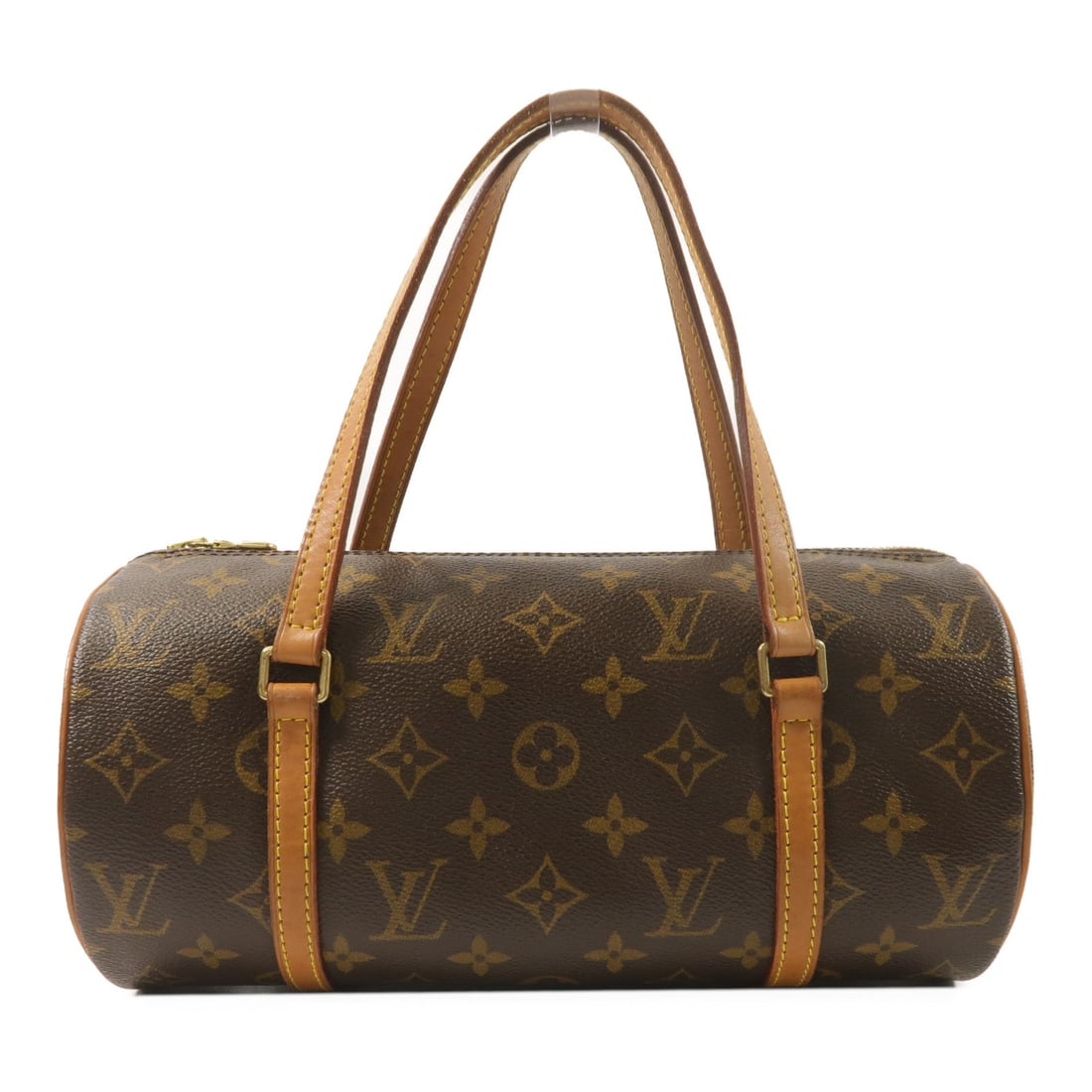 Louis Vuitton Papillon Monogram: Papillon hand bag M51366 in brown Monogram canvas. Includes storage bags. Size 27 x 13 x 13 cm.