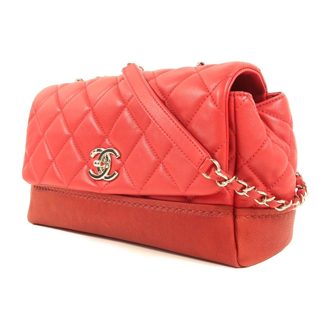 Chanel Chain Shoulder Bag Red - 3