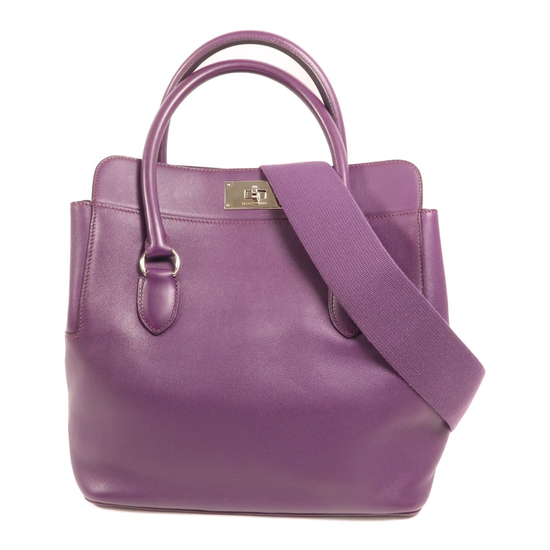 Hermes Toolbox 26 Anemone: Anemone Swift leather 2-way shoulder bag with palladium-tone hardware.
