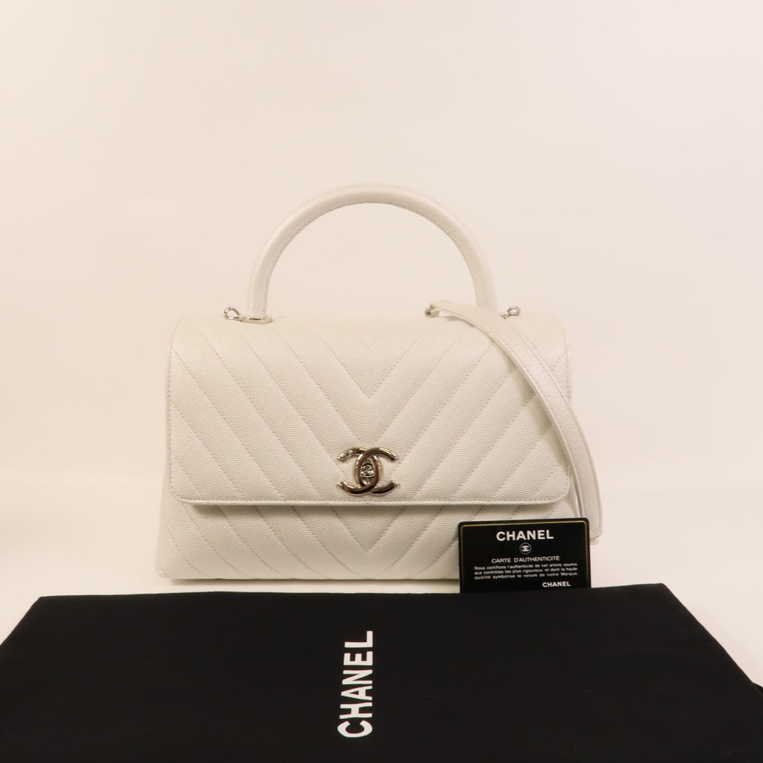 Chanel Coco Handle Medium White - 11