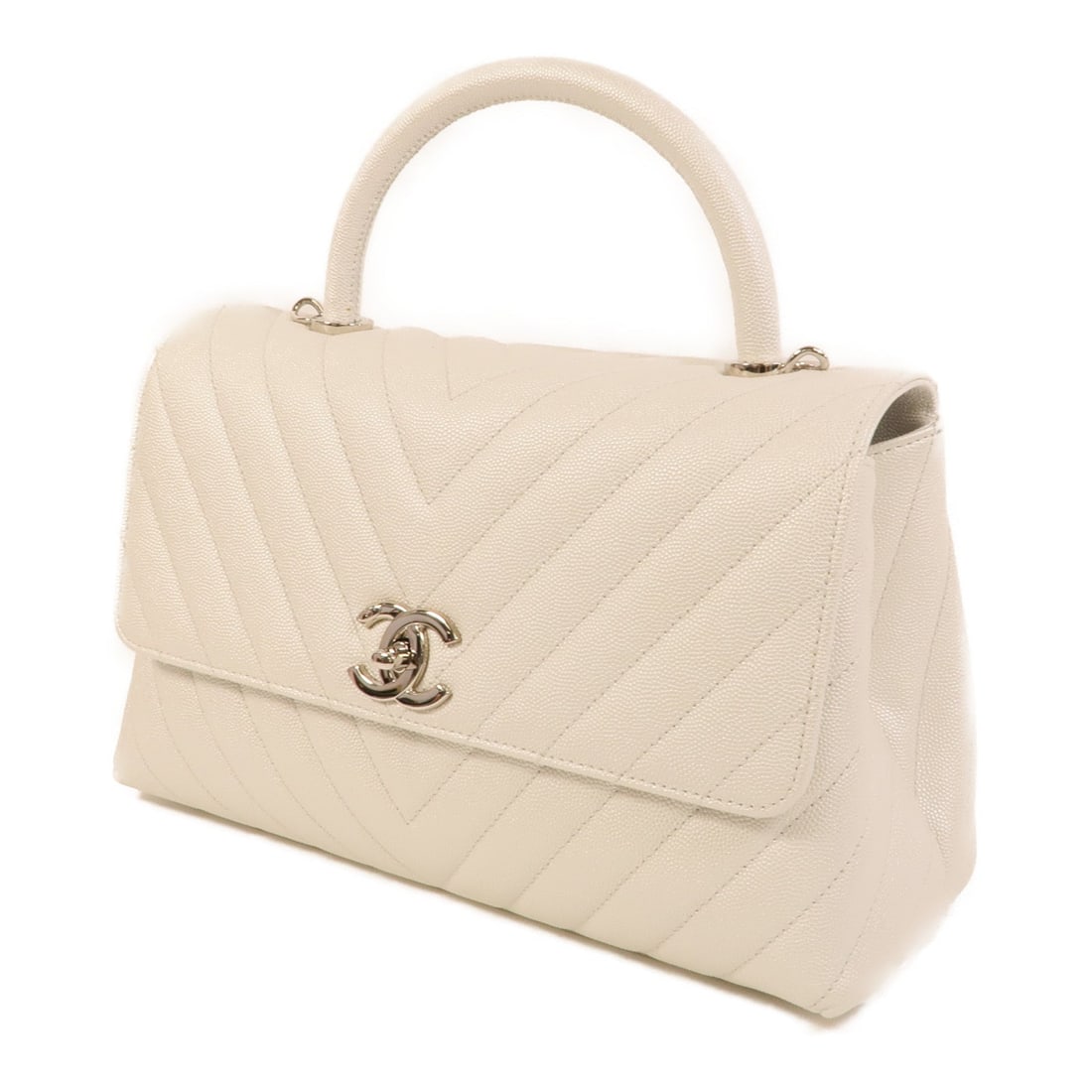 Chanel Coco Handle Medium White - 3