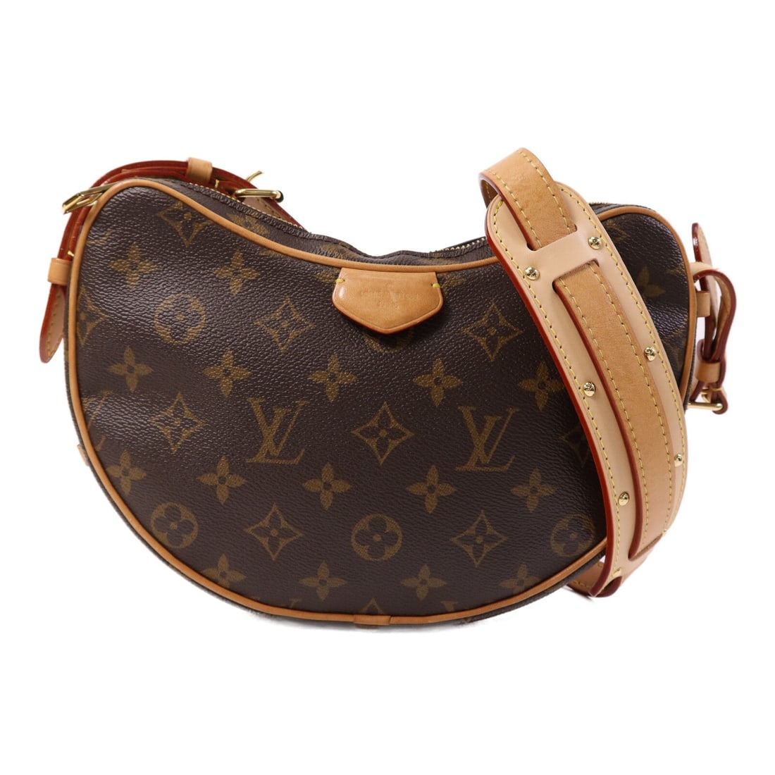 Louis Vuitton Croissant MM: Brown monogram shoulder bag.
