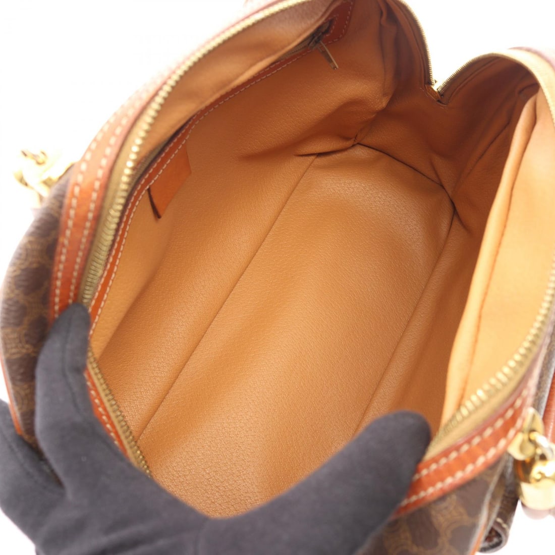 Celine Macadam Handbag Brown - 3
