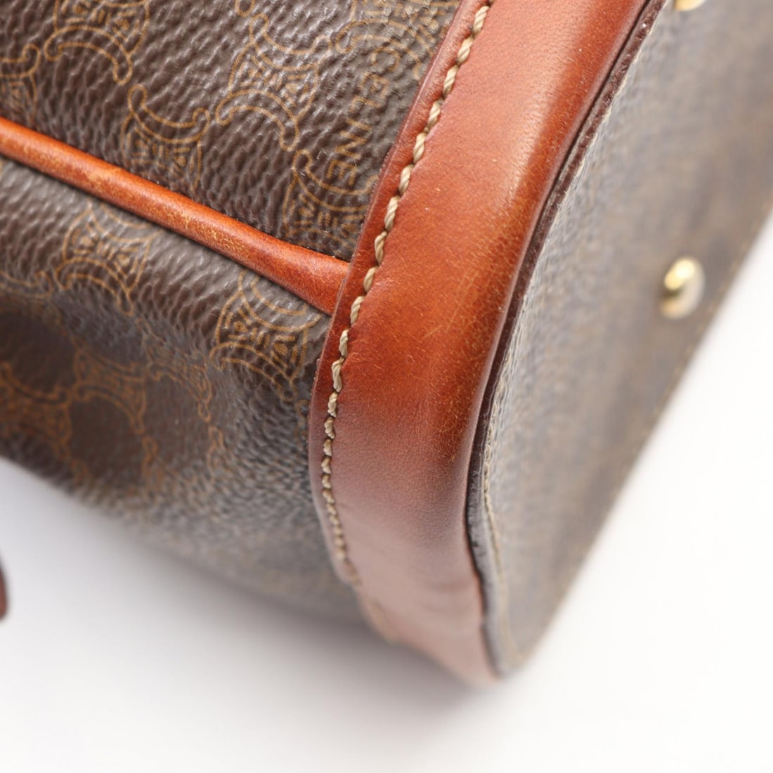 Celine Macadam Handbag Brown - 5