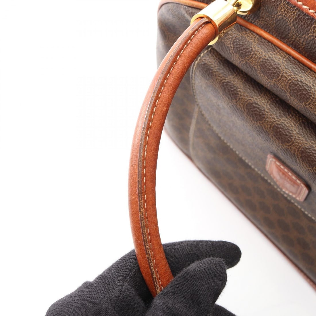 Celine Macadam Handbag Brown - 7