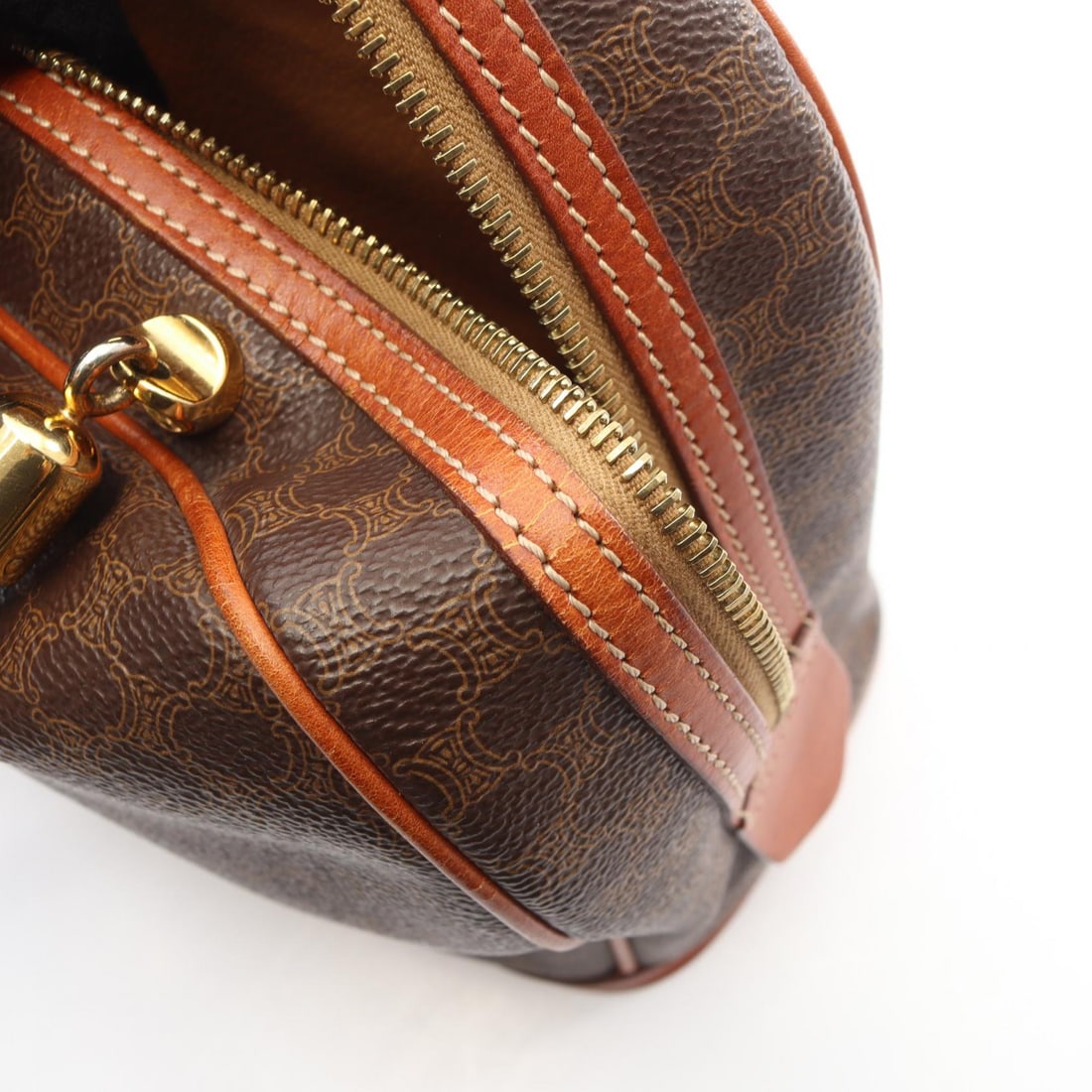Celine Macadam Handbag Brown - 9