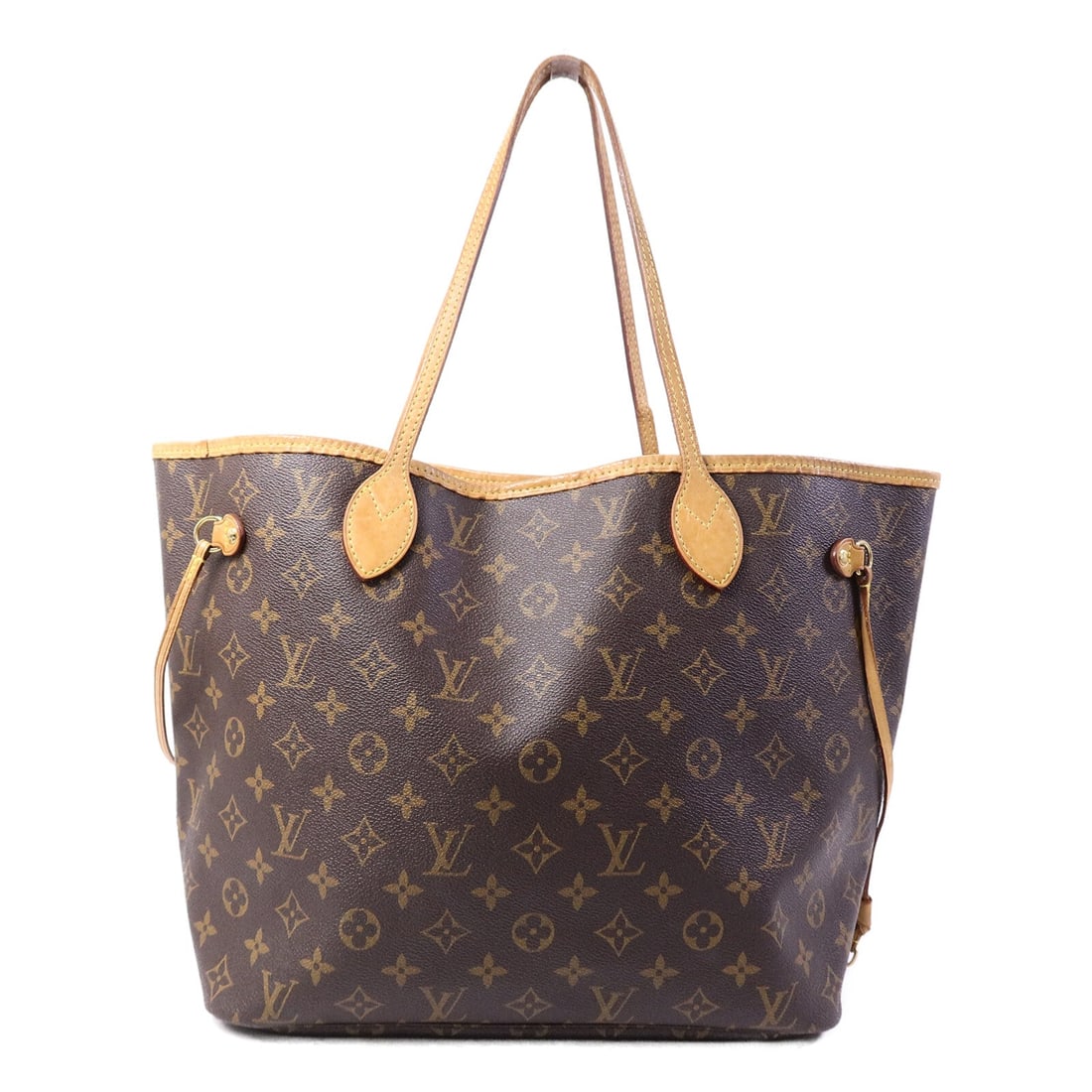 Louis Vuitton Neverfull MM Brown: Neverfull MM tote bag M40156 in Monogram coated canvas with gold hardware; 31 x 28 x 14 cm.
